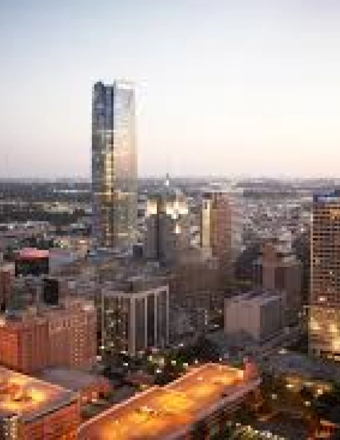 Downtown Oklahoma City skyline at dusk